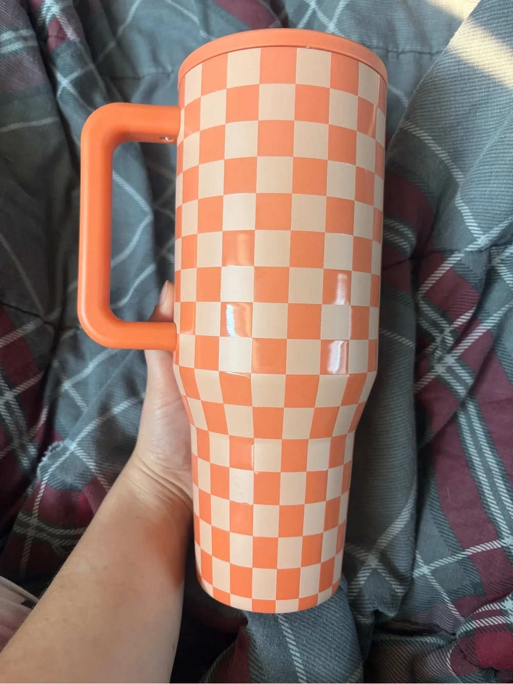 NWT HydroJug 40oz Traveler Orange Checkers